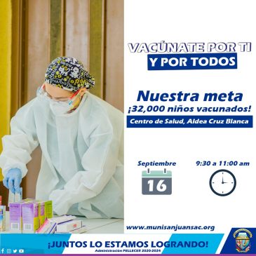 Jornada de vacunación en el Municipio de San Juan Sacatepéquez.